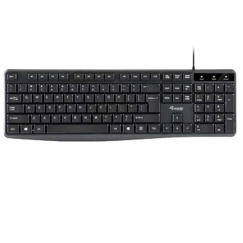 Equip 245213, Full-size (100%), Cablato, USB, QWERTY, Nero